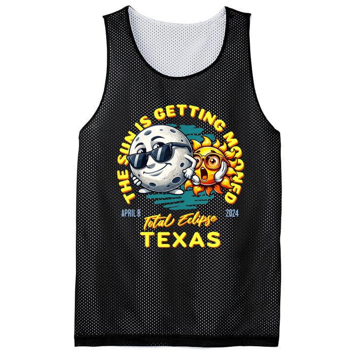 Texas Solar Eclipse Apr 8 2024 Sun Is Getting Mooned Mesh Reversible Basketball Jersey Tank