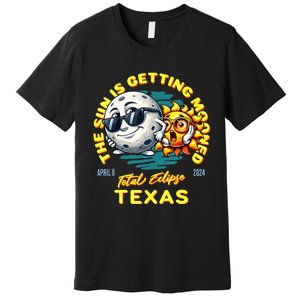 Texas Solar Eclipse Apr 8 2024 Sun Is Getting Mooned Premium T-Shirt