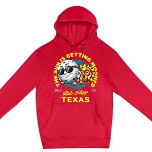 Texas Solar Eclipse Apr 8 2024 Sun Is Getting Mooned Premium Pullover Hoodie