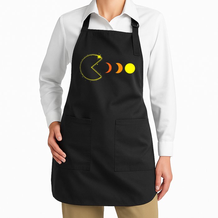 Total Solar Eclipse April 8 2024 Funny Phases Totality Full-Length Apron With Pockets