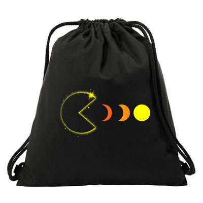 Total Solar Eclipse April 8 2024 Funny Phases Totality Drawstring Bag