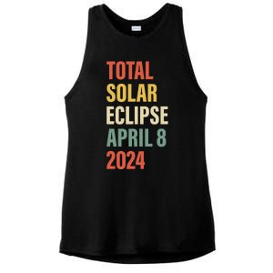 Total Solar Eclipse April 8 Ladies PosiCharge Tri-Blend Wicking Tank