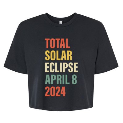 Total Solar Eclipse April 8 Bella+Canvas Jersey Crop Tee