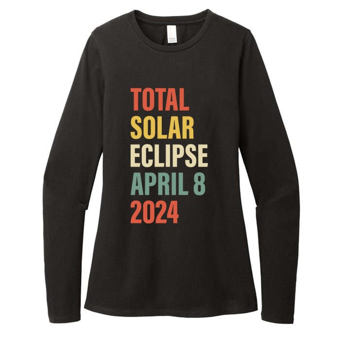 Total Solar Eclipse April 8 Womens CVC Long Sleeve Shirt