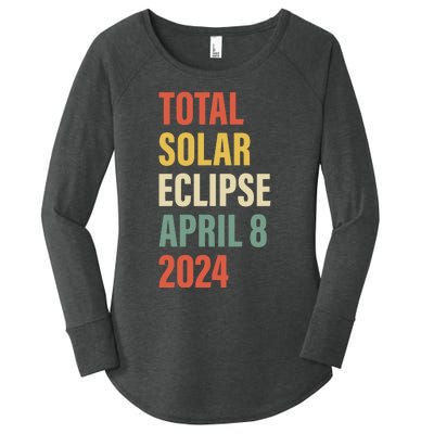 Total Solar Eclipse April 8 Women's Perfect Tri Tunic Long Sleeve Shirt