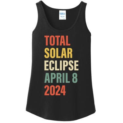 Total Solar Eclipse April 8 Ladies Essential Tank