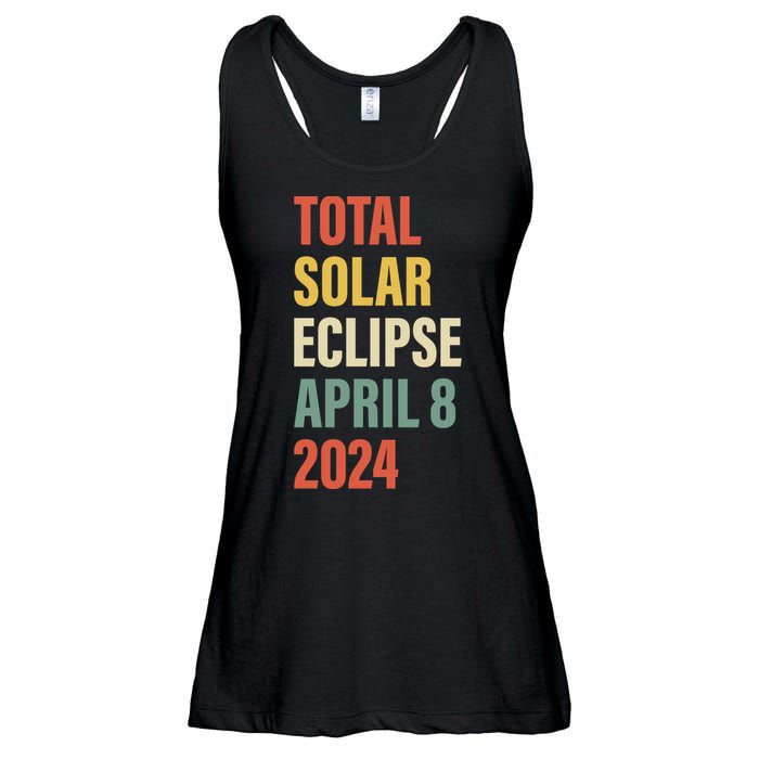 Total Solar Eclipse April 8 Ladies Essential Flowy Tank