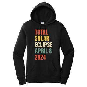 Total Solar Eclipse April 8 Women's Pullover Hoodie