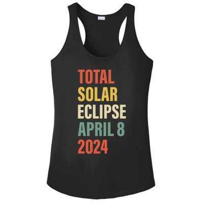 Total Solar Eclipse April 8 Ladies PosiCharge Competitor Racerback Tank