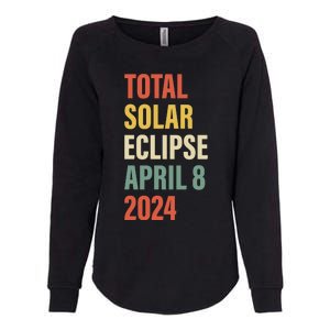 Total Solar Eclipse April 8 Womens California Wash Sweatshirt