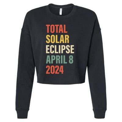 Total Solar Eclipse April 8 Cropped Pullover Crew