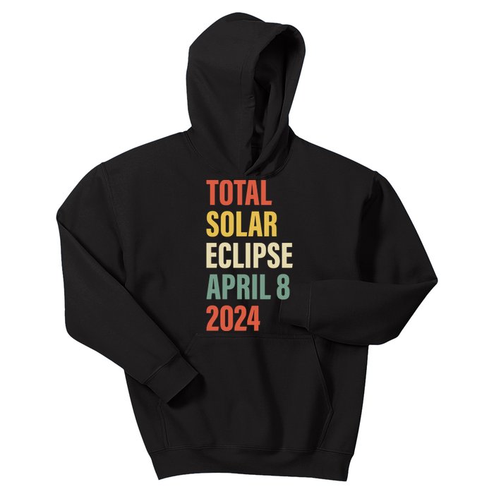 Total Solar Eclipse April 8 Kids Hoodie