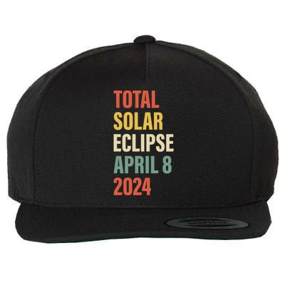 Total Solar Eclipse April 8 Wool Snapback Cap