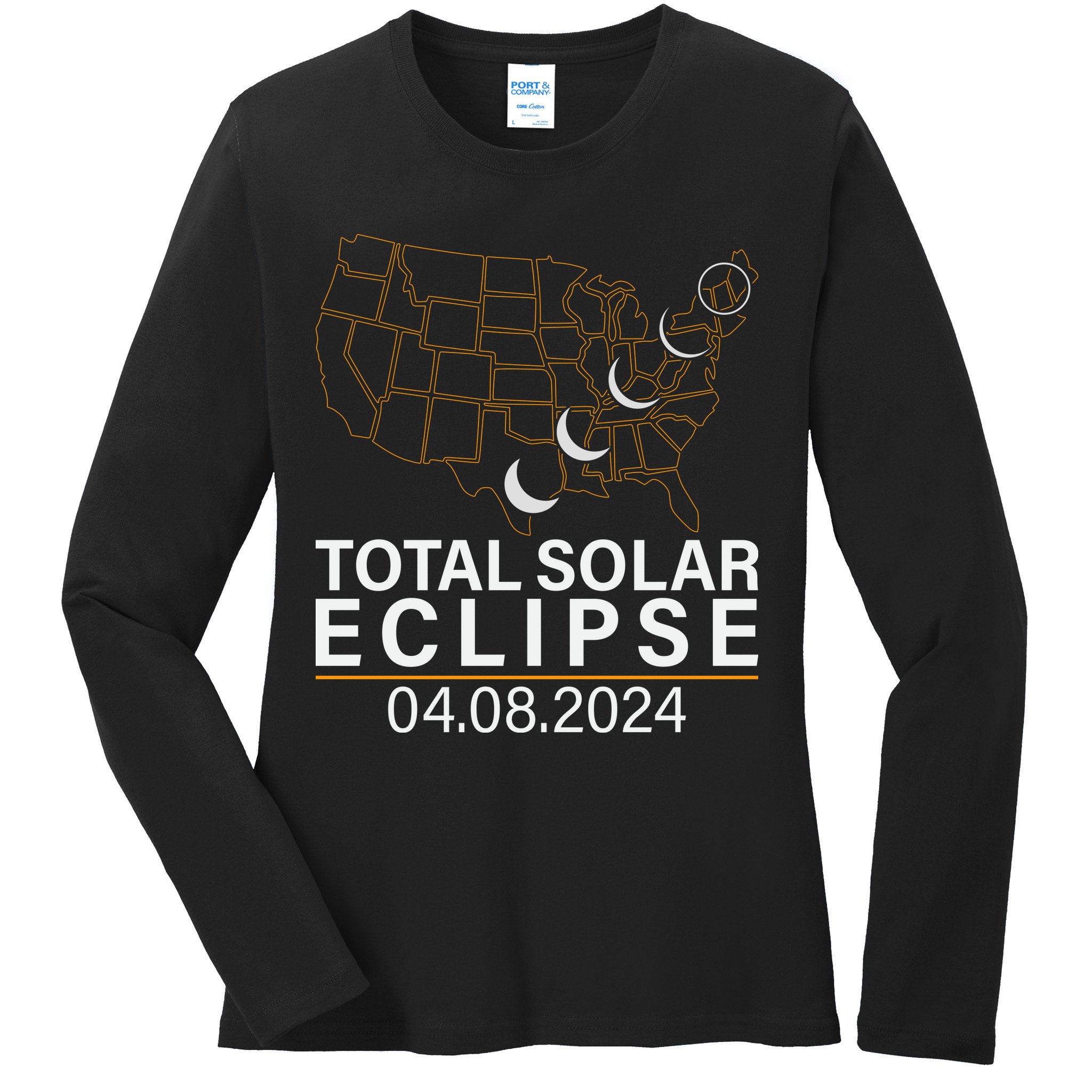 Total Solar Eclipse Ladies Long Sleeve Shirt