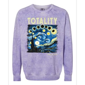 Totality Solar Eclipse 2024 Colorblast Crewneck Sweatshirt