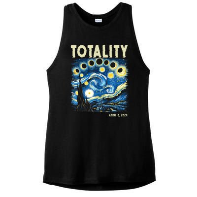 Totality Solar Eclipse 2024 Ladies PosiCharge Tri-Blend Wicking Tank