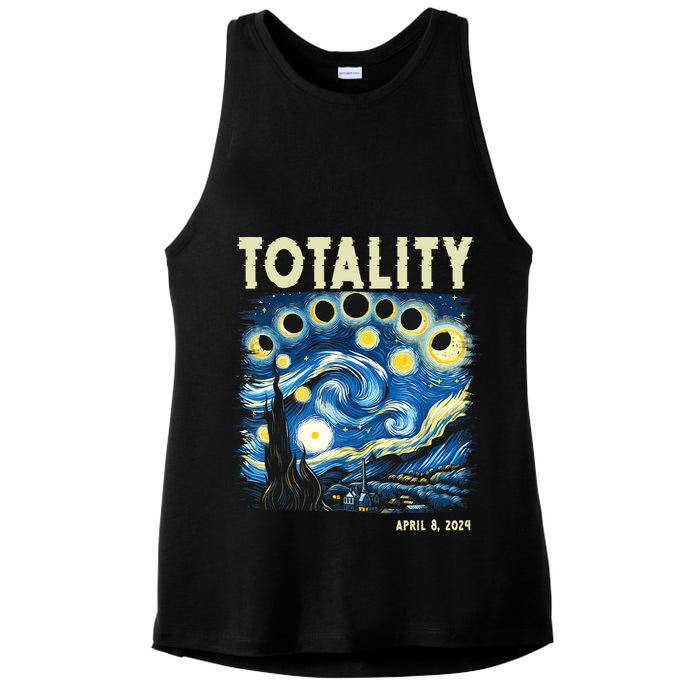 Totality Solar Eclipse 2024 Ladies PosiCharge Tri-Blend Wicking Tank