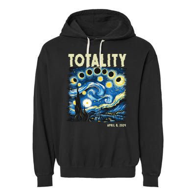 Totality Solar Eclipse 2024 Garment-Dyed Fleece Hoodie