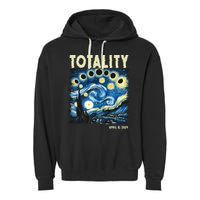Totality Solar Eclipse 2024 Garment-Dyed Fleece Hoodie