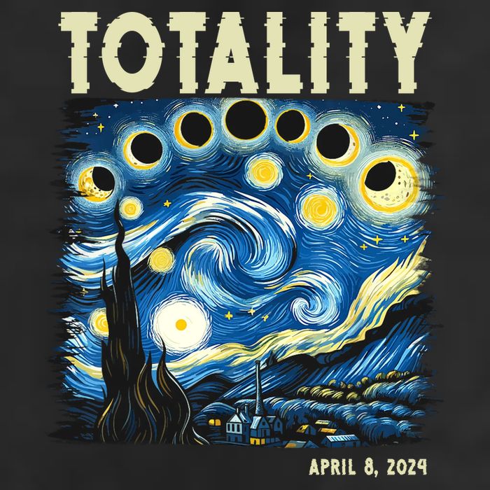 Totality Solar Eclipse 2024 Garment-Dyed Fleece Hoodie