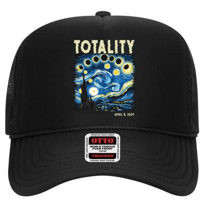 Totality Solar Eclipse 2024 High Crown Mesh Back Trucker Hat