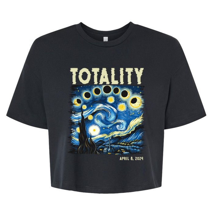 Totality Solar Eclipse 2024 Bella+Canvas Jersey Crop Tee