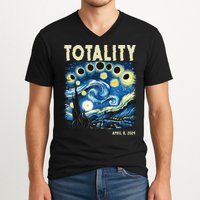 Totality Solar Eclipse 2024 V-Neck T-Shirt