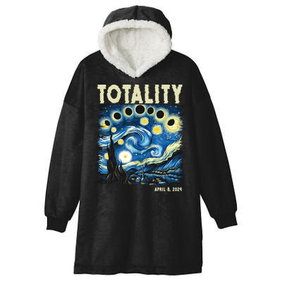 Totality Solar Eclipse 2024 Hooded Wearable Blanket