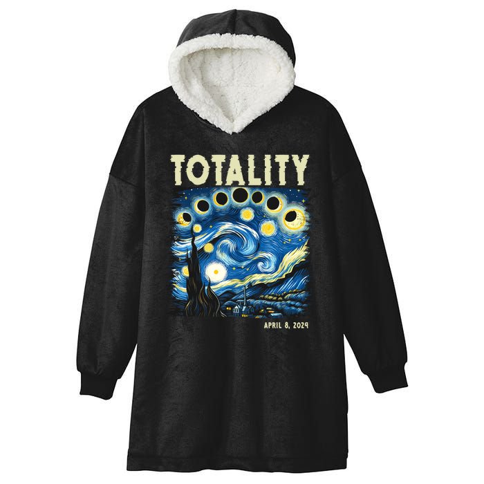 Totality Solar Eclipse 2024 Hooded Wearable Blanket