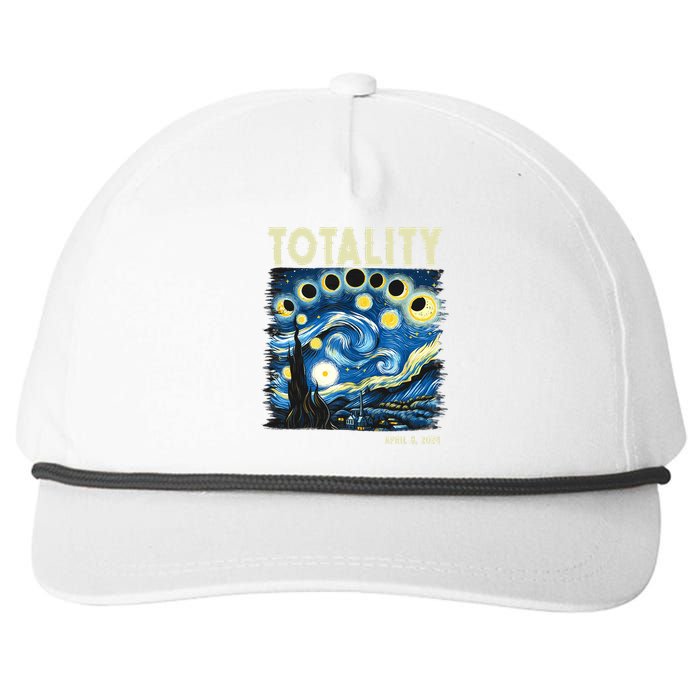 Totality Solar Eclipse 2024 Snapback Five-Panel Rope Hat