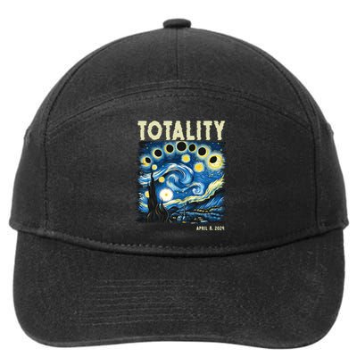 Totality Solar Eclipse 2024 7-Panel Snapback Hat