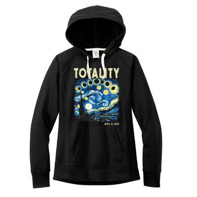 Totality Solar Eclipse 2024 Women's Fleece Hoodie