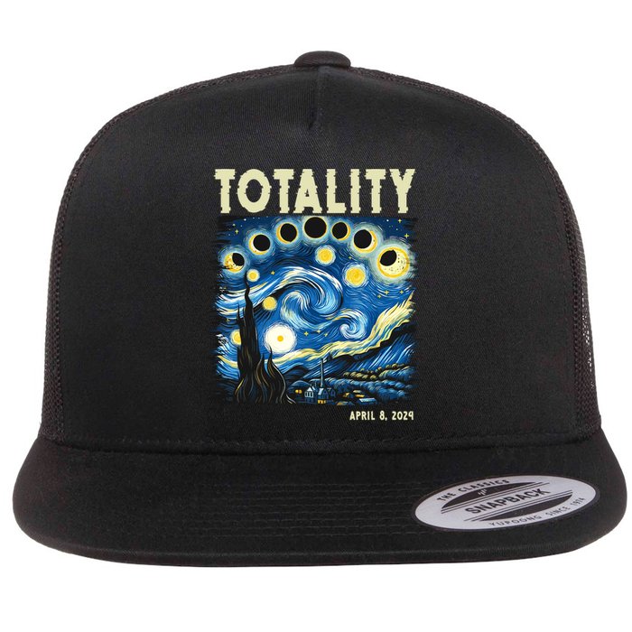 Totality Solar Eclipse 2024 Flat Bill Trucker Hat