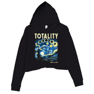 Totality Solar Eclipse 2024 Crop Fleece Hoodie