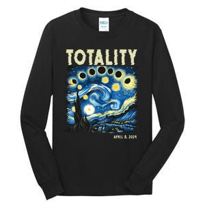 Totality Solar Eclipse 2024 Tall Long Sleeve T-Shirt