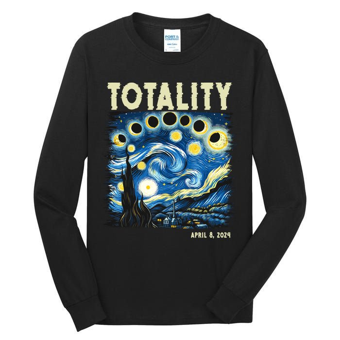 Totality Solar Eclipse 2024 Tall Long Sleeve T-Shirt
