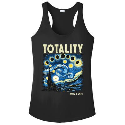 Totality Solar Eclipse 2024 Ladies PosiCharge Competitor Racerback Tank