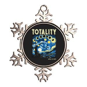 Totality Solar Eclipse 2024 Metallic Star Ornament