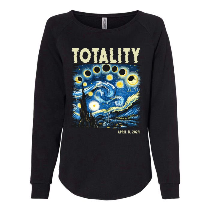 Totality Solar Eclipse 2024 Womens California Wash Sweatshirt