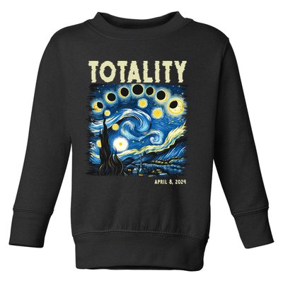 Totality Solar Eclipse 2024 Toddler Sweatshirt