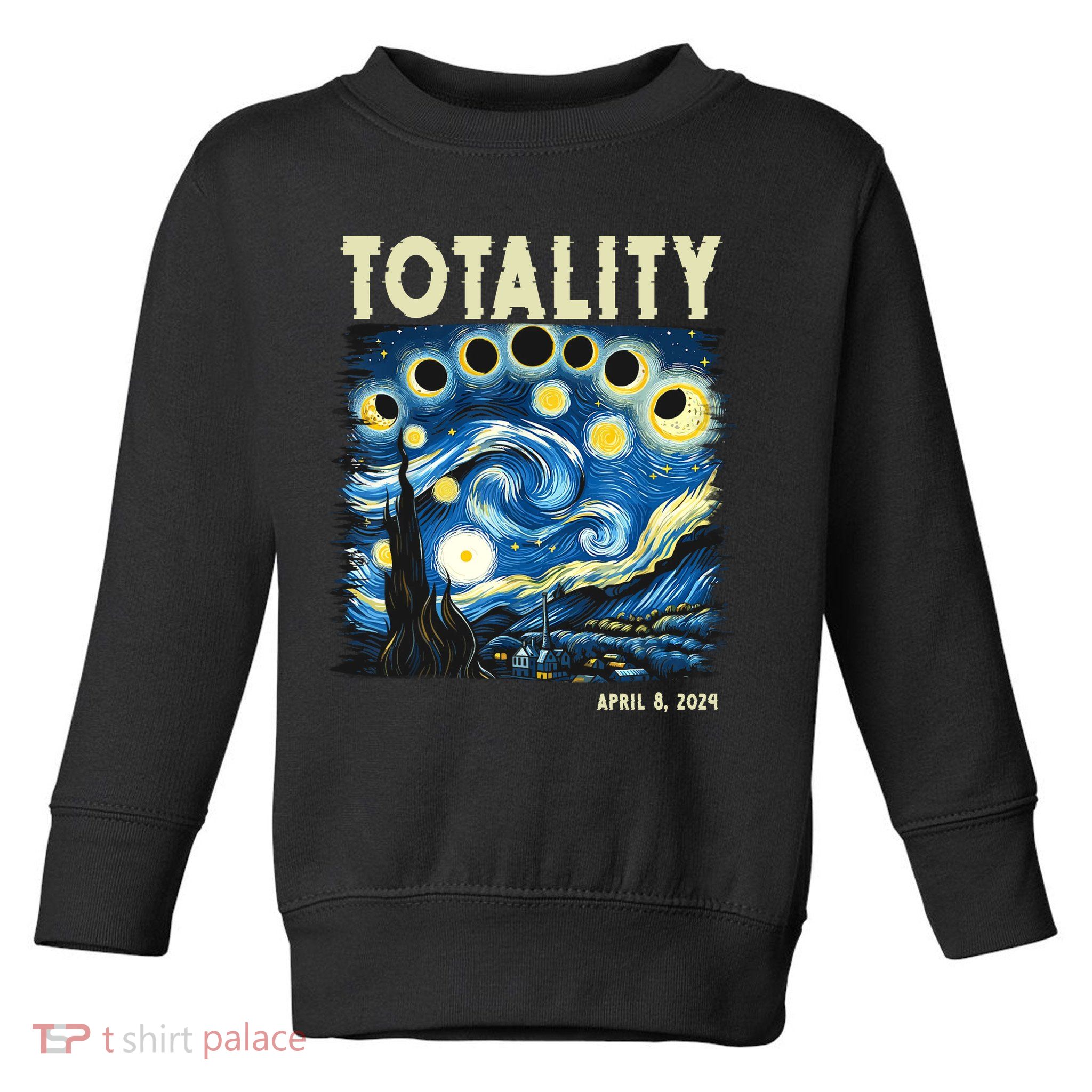 Totality Solar Eclipse 2024 Toddler Sweatshirt