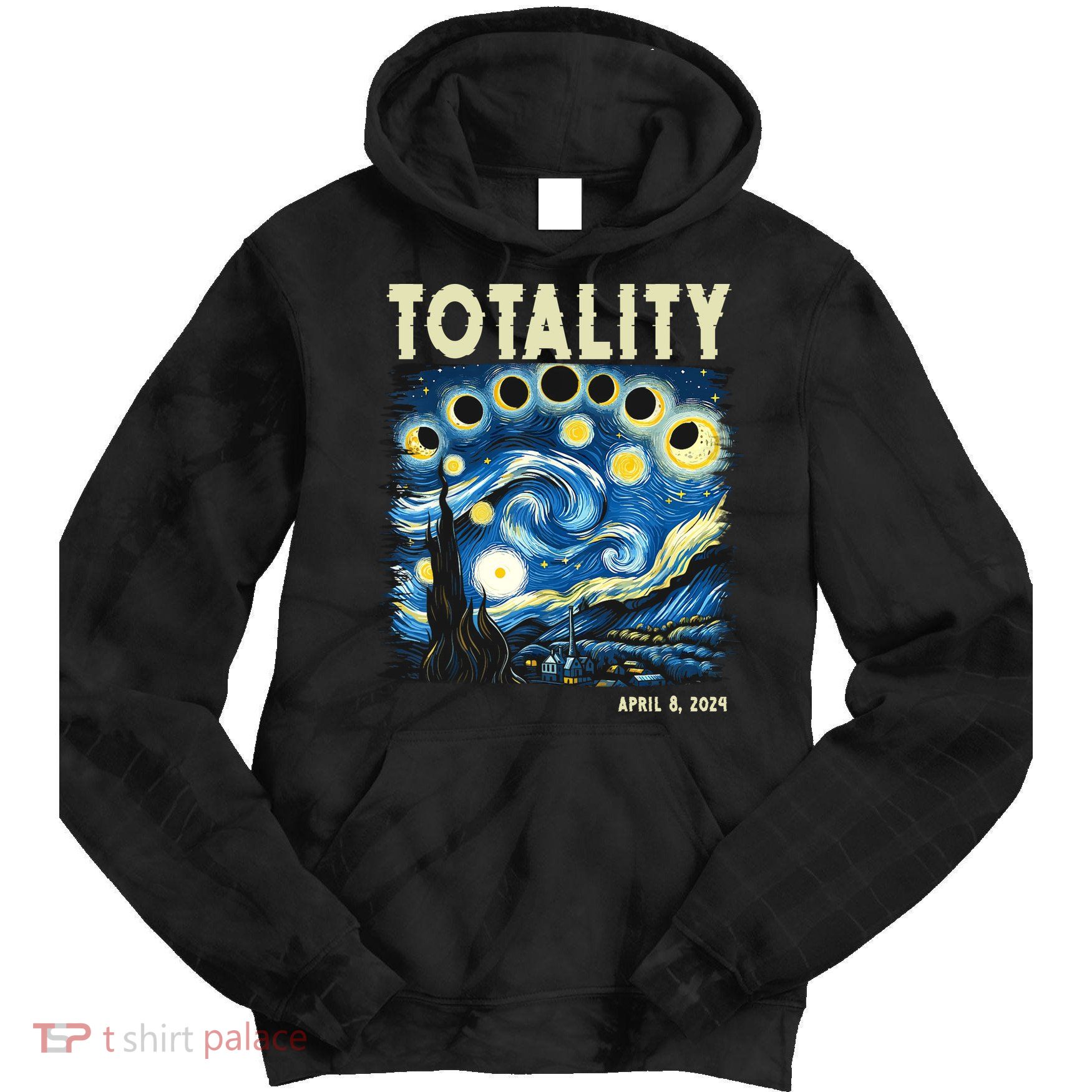 Totality Solar Eclipse 2024 Tie Dye Hoodie