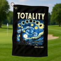 Totality Solar Eclipse 2024 Golf Towel