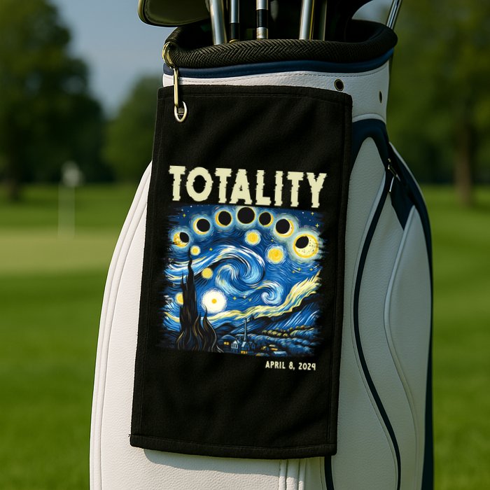 Totality Solar Eclipse 2024 Golf Towel