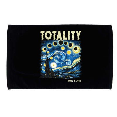 Totality Solar Eclipse 2024 Microfiber Hand Towel