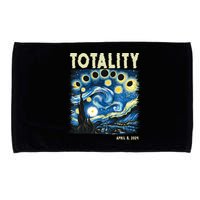 Totality Solar Eclipse 2024 Microfiber Hand Towel
