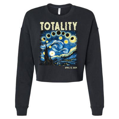 Totality Solar Eclipse 2024 Cropped Pullover Crew