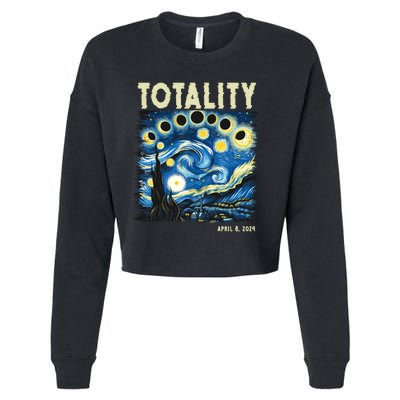 Totality Solar Eclipse 2024 Cropped Pullover Crew