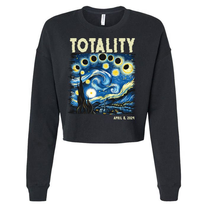 Totality Solar Eclipse 2024 Cropped Pullover Crew