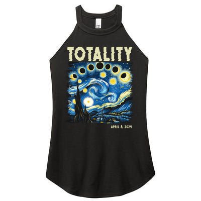 Totality Solar Eclipse 2024 Women's Perfect Tri Rocker Tank